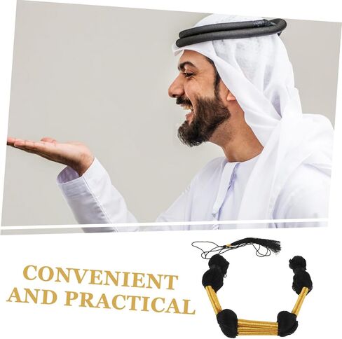 عصابة رأس ملكية من Healeved عصابة رأس عربية للرجال وشاح للرأس وحبل زي عربي عتيق إكسسوار للشعر in Kuwait