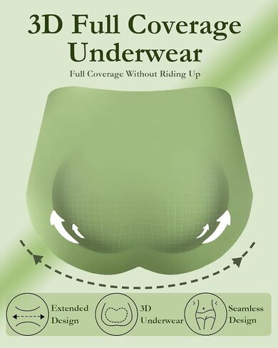 Women's Underwear Seamless High Waist No Show 7 Pack Panties Full Coverage Briefs Silky Stretch in Saudi Arabia