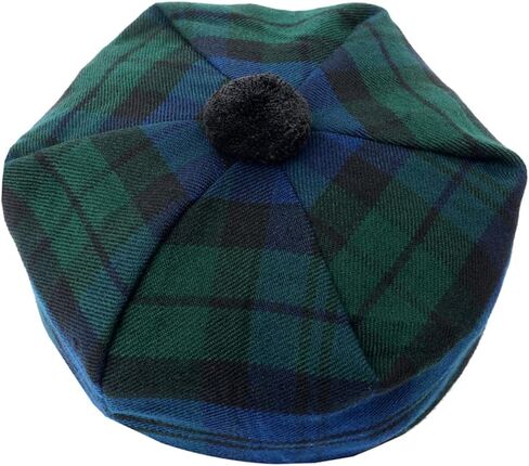 Scottish Tartan Tam O’ Shanter Hat – Unisex Adjustable Acrylic Wool Highland Cap with Pom Kilt Outfit & Casual Wear Bonnet in Kuwait