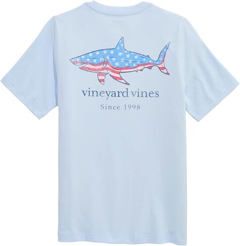 Vineyard Vines Boys' Boys' Flag Shark Short-Sleeve Pocket Tee in Kuwait