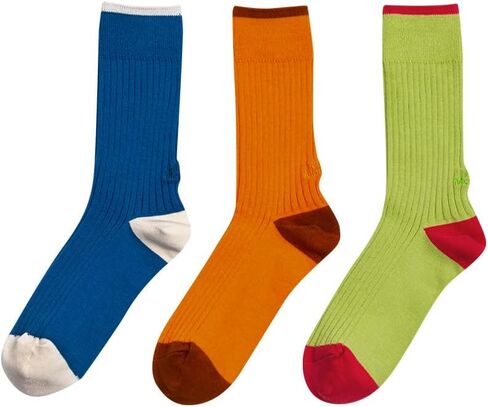 I Hate Monday Cotton Color Play Logo Socks 3 pack (Ivory/Navy/Gray) – Soft Classic Crew Style– Perfect Holiday Gift in Saudi Arabia