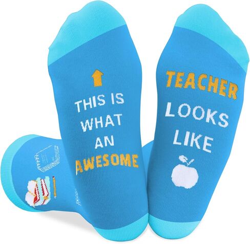 Teacher Appreciation Gifts End Of Year Christmas Retirement Back To School Graduation Best Teacher Ever Socks in Kuwait