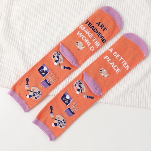 Teacher Appreciation Gifts End Of Year Christmas Retirement Back To School Graduation Best Teacher Ever Socks in Kuwait