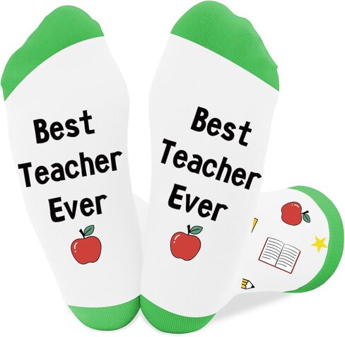 Teacher Appreciation Gifts End Of Year Christmas Retirement Back To School Graduation Best Teacher Ever Socks in Kuwait