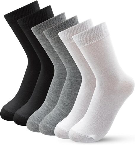 Women's Thin Cotton Socks 3/6 Pairs Calf Socks Soft Size 6-8 Boot Sock Trouser, Dress, Business in Saudi Arabia