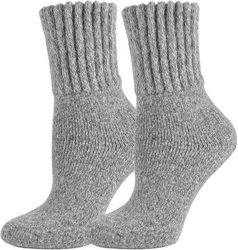 Wool Boot Socks Women Winter Thick Warm Socks Thermal Cozy Crew Socks Hiking Socks Gifts Size 5-11,1/2 Pairs in Kuwait