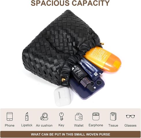 MELOLILA Mini Woven Purse Dumpling Bag Woven Crossbody Bag Evening Purse for Women in Saudi Arabia