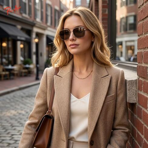 Pro Acme Polarized Aviator Sunglasses for Men & Women, Retro Square Metal Frame UV400 Shades for Driving Travel in Kuwait