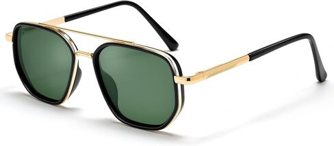 Pro Acme Polarized Aviator Sunglasses for Men & Women, Retro Square Metal Frame UV400 Shades for Driving Travel in Kuwait