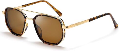 Pro Acme Polarized Aviator Sunglasses for Men & Women, Retro Square Metal Frame UV400 Shades for Driving Travel in Kuwait