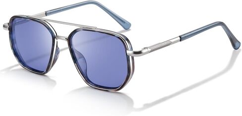 Pro Acme Polarized Aviator Sunglasses for Men & Women, Retro Square Metal Frame UV400 Shades for Driving Travel in Kuwait