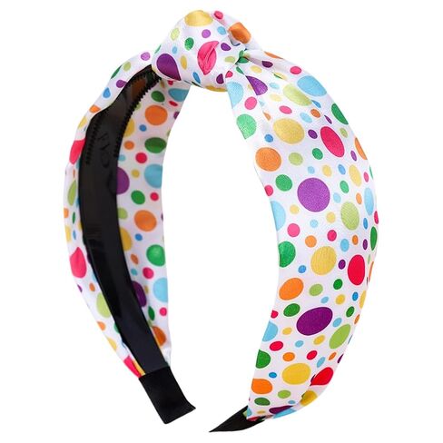 عصابة رأس Totelux Polka Dots، عصابة شعر برتقالية معقودة، إكسسوارات شعر عصرية غير قابلة للانزلاق للنساء والفتيات in Kuwait