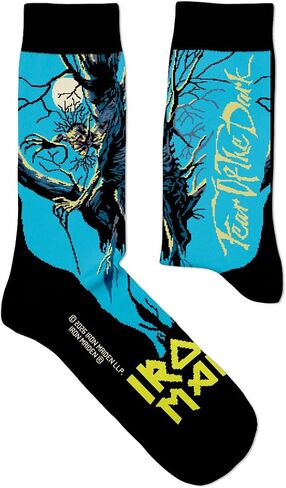 Iron Maiden – Official Licensed Product, Gift Idea for Metal Fans, Cotton Socks, One Size: US 8½–12½ in Saudi Arabia