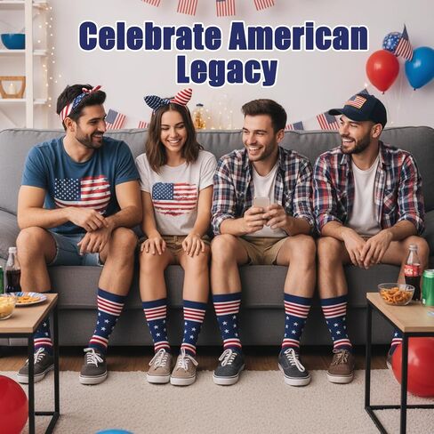 Funny Novelty American Flag Socks for Men Patriotic Merch Gifts for 250th Anniversary 4th of July Independence Day in Saudi Arabia