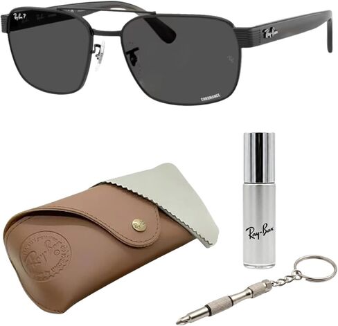 Ray-Ban RB3751CH CHROMANCE POLARIZED Square-Round Shape Sunglasses with Official Eyewear Kit in Saudi Arabia