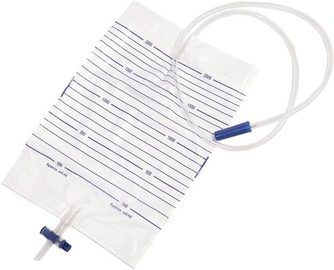 Disposable Urine Drainage Bags 2000ml with 90cm Kink Resistant Tubing and Cross Anti Reflux Valve for Incontinence Bedbound Seniors Post Surgery Care, 10 Pack in Saudi Arabia