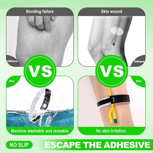 3pcs Foley Catheter Leg Straps, 21.1x1in/53.6x2.6cm Reusable Nylon Urinary Medical Bag Holder Fixation Anti-Slip Stabilization Device for Secure Tube Accessories Supplies Comfortable to Wear in Kuwait