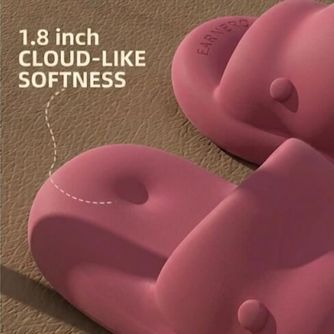 Cloud Slippers for Women Lightweight Pillow Slides Compression Sandals Comfy Soft Thick Sole Non-Slip Shower Shoes in Saudi Arabia