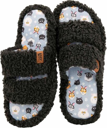 Lazy One Fuzzy Women's House Slippers – Cute Novelty Memory Foam House Shoes, Cozy Slippers for Women Indoor in Kuwait