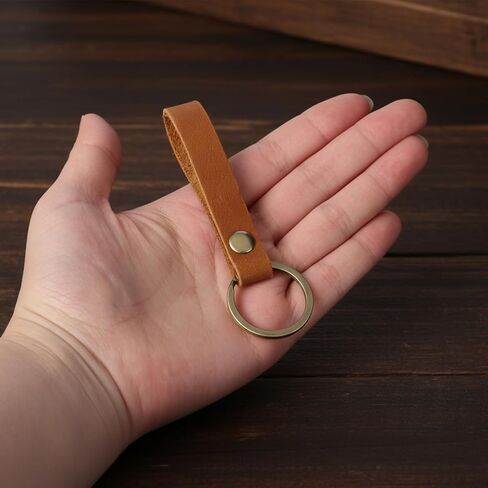 2 PCS Leather Keychain for Man Belt Key Chain Ring, Key Chains Men Car Keys Chain Holder Small Mens Keychain Gifts in Saudi Arabia