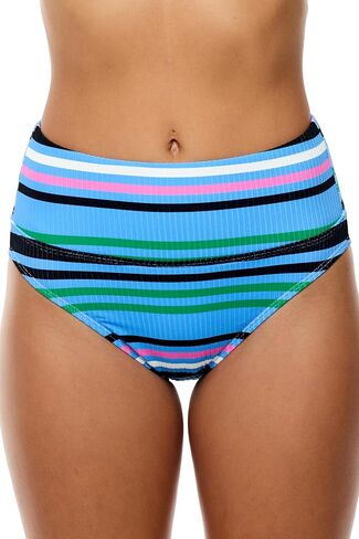 Next by Athena Womens Wide Stripe Harmony Highwaist Bikini Swimsuit Bottom in Saudi Arabia