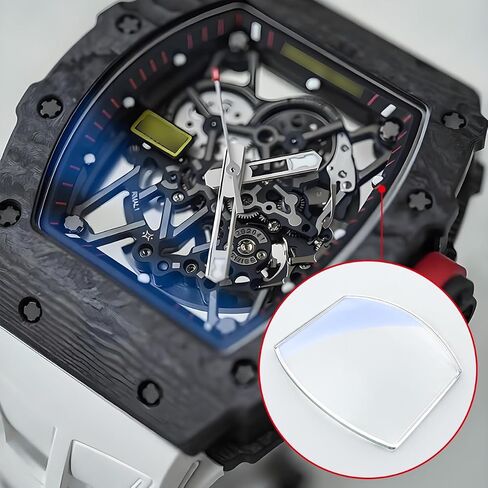Watch Sapphire Crystal Glass Replacement For Richard Mille RM030/RM011/RM35 34.5 * 32.4 mm(Silvery Blue) in Kuwait
