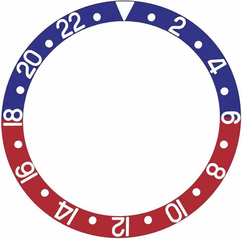 Ewatchparts Bezel Insert Aluminum Compatible With 20Atoms Squale 1545 GMT Watch Blue/Red in Kuwait
