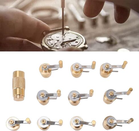 Mainsprings Winder Set, Brass Watch Winder Kit Fit for 2000 2671 2235 8200 8500-1 8500-2 3135/2824 C07111 7750 2892/2836 Movement in Saudi Arabia