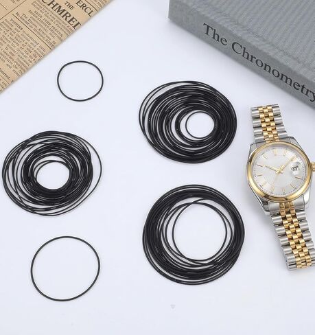 80 Pcs Watch Gasket, 0.5/0.6/0.7/0.8 mm Rubber Sealing Washers for Watch Back Cover (13-40 mm Diameter) in Kuwait