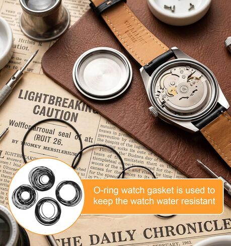 80 Pcs Watch Gasket, 0.5/0.6/0.7/0.8 mm Rubber Sealing Washers for Watch Back Cover (13-40 mm Diameter) in Kuwait