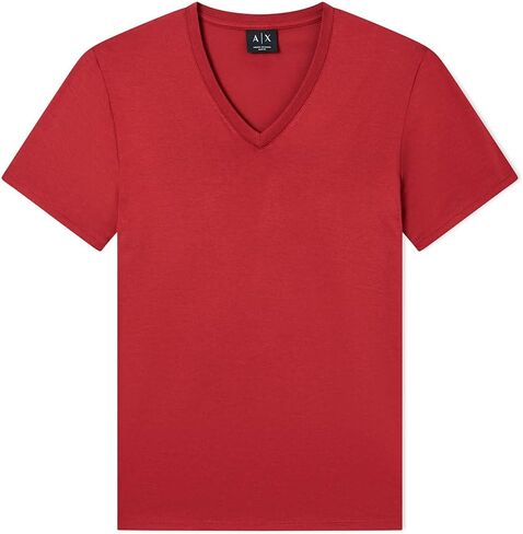 Armani Exchange Men's Pima Cotton Jersey Short Sleeve V-Neck T-Shirt in Kuwait
