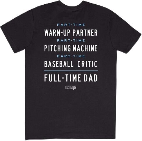 Baseballism Full-Time Baseball Dad T-Shirt in Kuwait