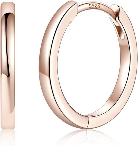 Silvora 14K Gold Plated Huggie Hoop Earrings for Women, Small Hoop Earrings with 925 Sterling Silver Posts, Hypoallergenic Cartilage Earrings for Sensitive Ears 8/10/12/14/16/18/20mm in Kuwait