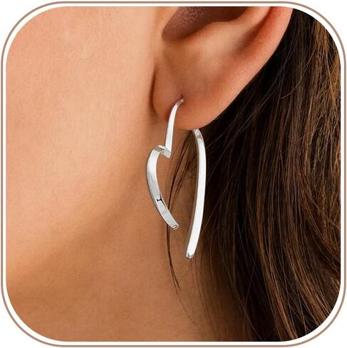 Gold/Silver Plated Earrings for Women Small Dainty Lightweight Minimalist Hypoallergenic Simple Piercing Jewelry for Women Trendy Gift in Saudi Arabia