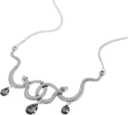14K Gold Filled Snake Necklace For Women And Men, 925 Sterling Silver Vintage Egyptian Gorgeous Wild Serpent Rhinestone Blue Turquoise Snake Neck Choker Necklace, Reputation Necklace in Kuwait