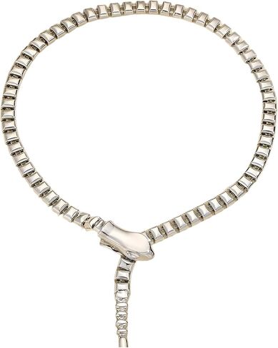 14K Gold Filled Snake Necklace For Women And Men, 925 Sterling Silver Vintage Egyptian Gorgeous Wild Serpent Rhinestone Blue Turquoise Snake Neck Choker Necklace, Reputation Necklace in Kuwait