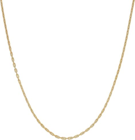 Kooljewelry 14k Yellow Gold 1 mm Anchor Chain Necklace (16, 18, 20, 22, 24, 30 or 36 inch) in Kuwait