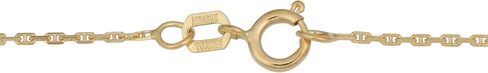 Kooljewelry 14k Yellow Gold 1 mm Anchor Chain Necklace (16, 18, 20, 22, 24, 30 or 36 inch) in Kuwait