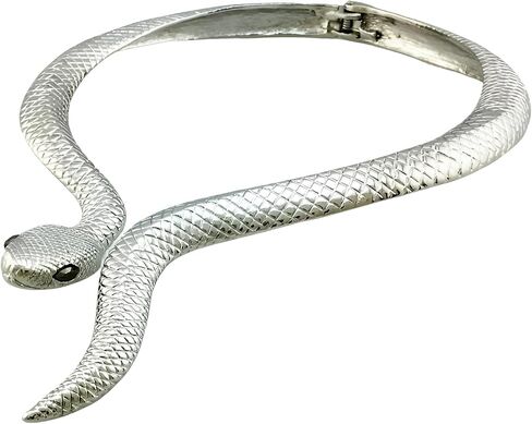 14K Gold Filled Snake Necklace For Women And Men, 925 Sterling Silver Vintage Egyptian Gorgeous Wild Serpent Rhinestone Blue Turquoise Snake Neck Choker Necklace, Reputation Necklace in Kuwait
