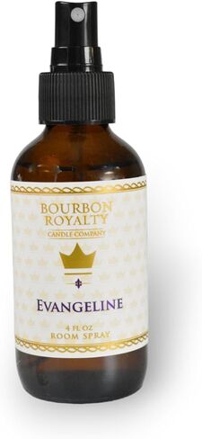 Bourbon Royalty Scented Fragrance Room Mist Spray Air Freshener, 4 Oz Glass Spritz Bottle, Evangeline and Creole Currant - Bundle Set of 2 in Saudi Arabia