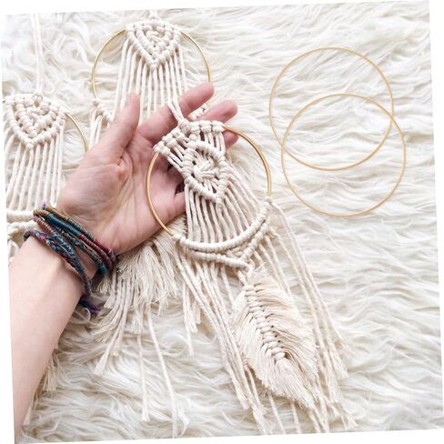 OHPHCALL 12pcs Dream Catcher Round DIY Dream Catcher Ring Craft Making Materials for Handmade Decorations in Saudi Arabia