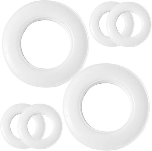 PRETYZOOM 6pcs Silent Curtain Grommets Sturdy Plastic Curtain Rings for Drapery Easy to Install Eyelets Suitable for Home Decor in Kuwait