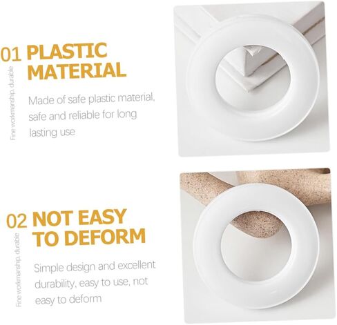 PRETYZOOM 6pcs Silent Curtain Grommets Sturdy Plastic Curtain Rings for Drapery Easy to Install Eyelets Suitable for Home Decor in Kuwait