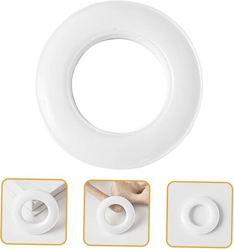 PRETYZOOM 6pcs Silent Curtain Grommets Sturdy Plastic Curtain Rings for Drapery Easy to Install Eyelets Suitable for Home Decor in Kuwait