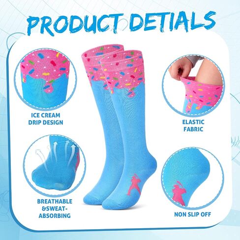 3 Pack Ice Cream Drip Baseball Stuff, Baseball Dirp Arm Sleeve and Belt and Socks for Youth Boy Sport (S,Blue) in Kuwait