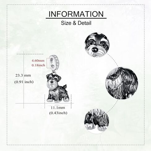 Schnauzer Charm Bracelets Dog Charms for Bracelets Schnauzer Jewelry Gifts for Women in Saudi Arabia