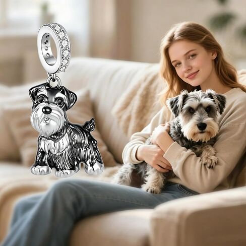 Schnauzer Charm Bracelets Dog Charms for Bracelets Schnauzer Jewelry Gifts for Women in Saudi Arabia