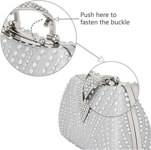 SH Clutch purses for Women Evening Clutch Bag Rhinestone Wedding Party Prom Purse Dressy Handbags in Saudi Arabia