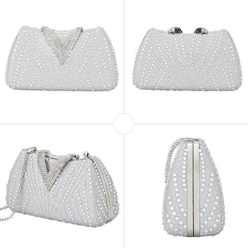 SH Clutch purses for Women Evening Clutch Bag Rhinestone Wedding Party Prom Purse Dressy Handbags in Saudi Arabia