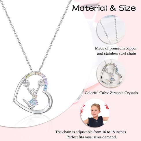 Cheerleader Gifts, Cheerleader Cheer Necklace Gifts for Girls Team, Sport Cheer Cheerleading Stuff Accessories Jewelry Competition Must Have for Girls Daughter 8-10-12-18 Year Old Girl in Saudi Arabia